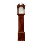 SCOTTISH GEORGE III MAHOGANY AND LINE INLAID LONGCASE CLOCK, BY JOHN ROBERTSON, EDINBURGH EARLY