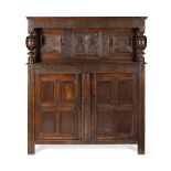 OAK COURT CUPBOARD, WESTMORLAND OR NORTH YORKSHIRE LATE 17TH CENTURY