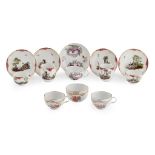 COLLECTION OF CONTINENTAL TEAWARE LATE 18TH CENTURY