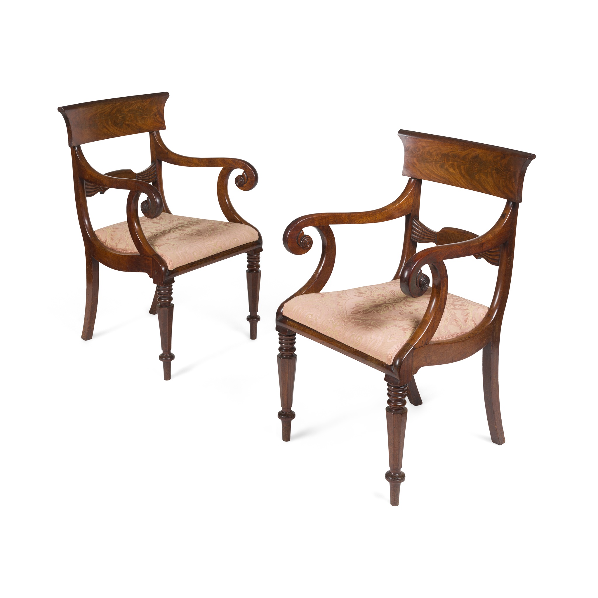 SET OF EIGHT GEORGE IV MAHOGANY DINING CHAIRS EARLY 19TH CENTURY - Image 2 of 2