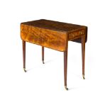 LATE GEORGE III SATINWOOD PEMBROKE TABLE LATE 18TH CENTURY