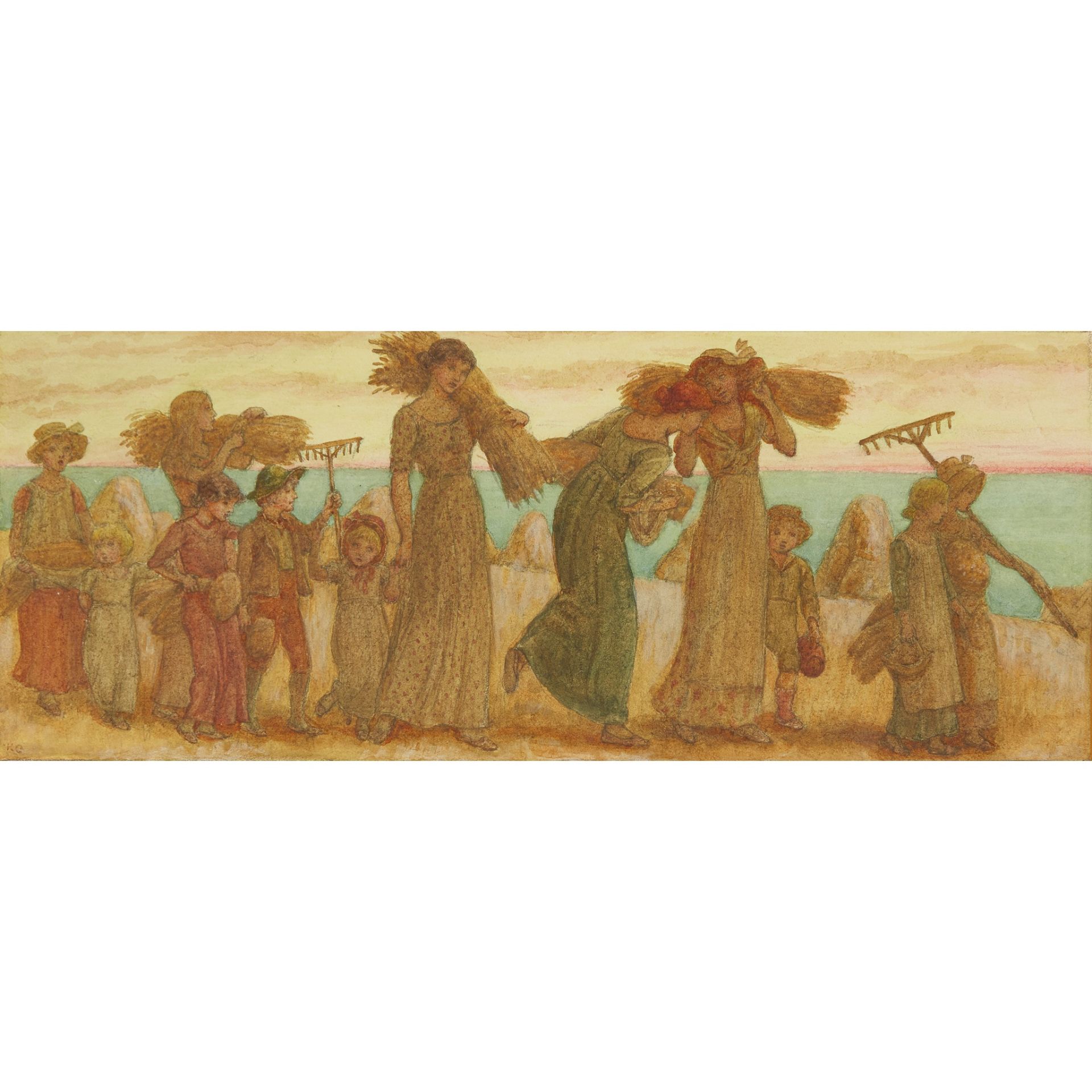 § KATHARINE CAMERON R.S.W., R.E. (SCOTTISH 1874-1965) THE GLEANERS RETURN