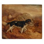 JOHN PHILLIP R.A., H.R.S.A (SCOTTISH 1817-1867) STUDY OF A RETRIEVER ON A HILLSIDE