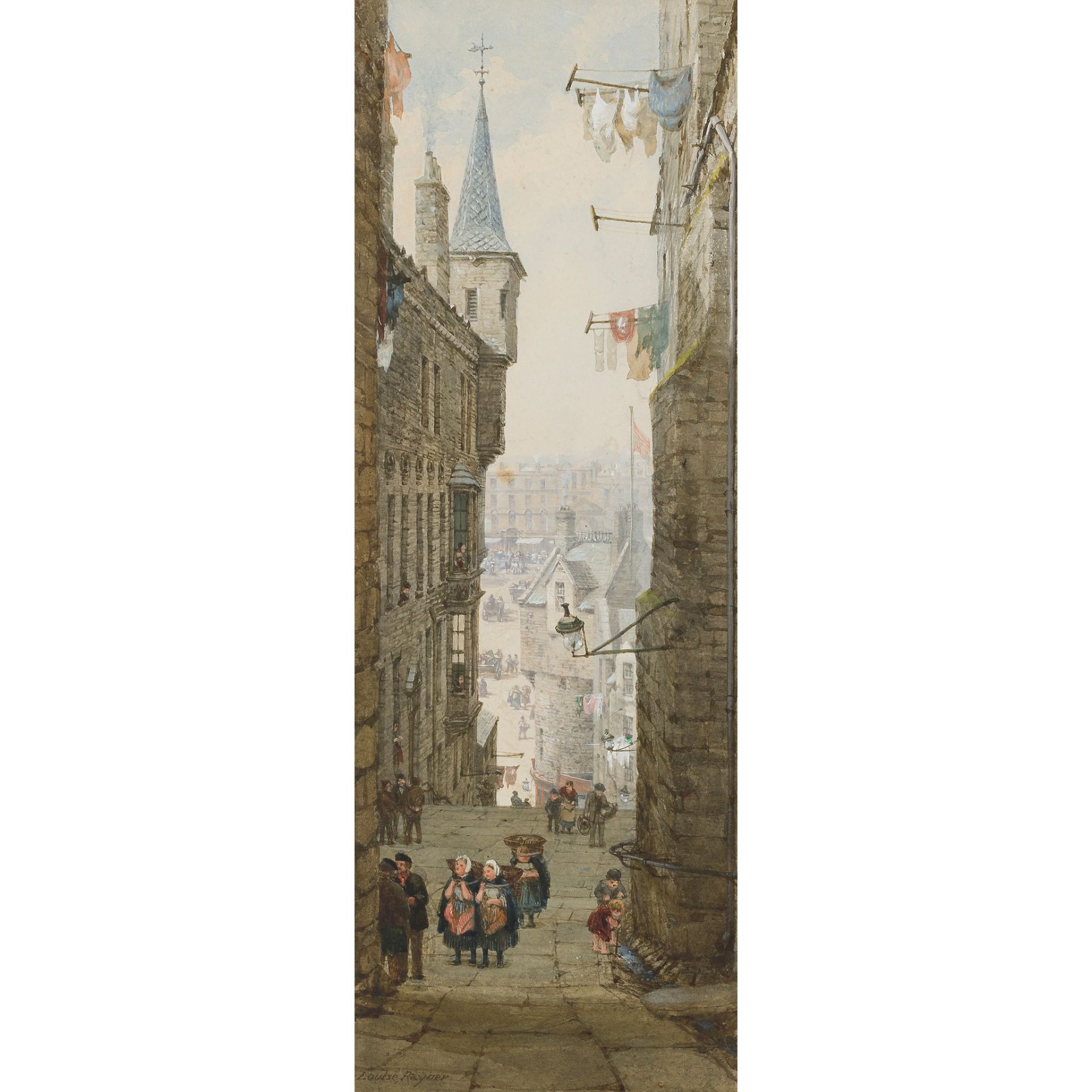 LOUISE RAYNER (BRITISH 1829-1924) FIGURES IN AN EDINBURGH CLOSE - Bild 2 aus 6