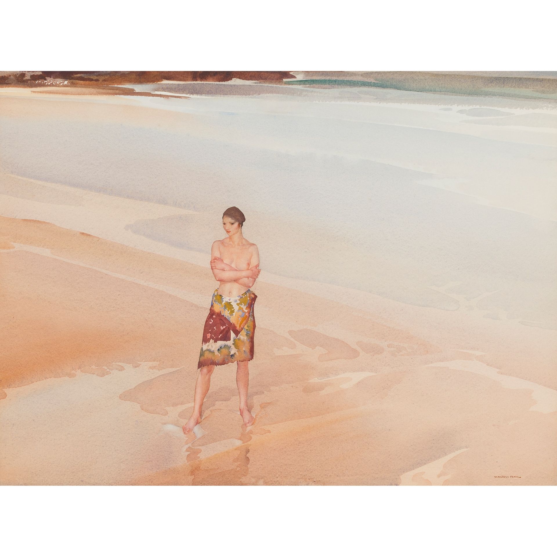 § SIR WILLIAM RUSSELL FLINT P.R.A., P.R.W.S., R.S.W., R.O.I., R.E. (SCOTTISH 1880-1969) MY MODEL - Image 2 of 3