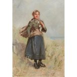 WILLIAM BRADLEY LAMOND R.B.A. (SCOTTISH 1857-1924) THE YOUNG FISHER GIRL