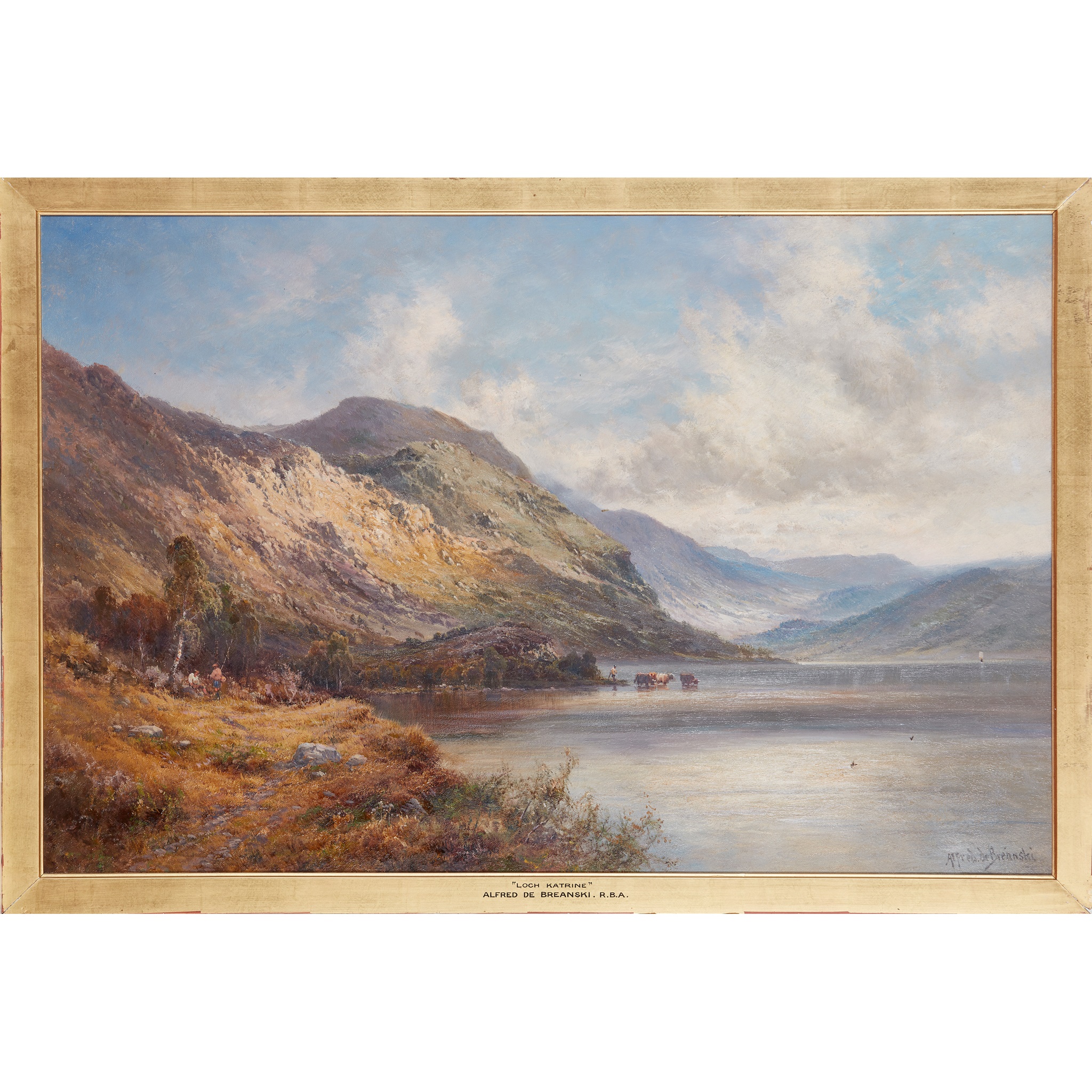 ALFRED DE BREANSKI SENIOR (BRITISH 1852-1928) LOCH KATRINE NEAR STRONACHLACHER - Image 2 of 3