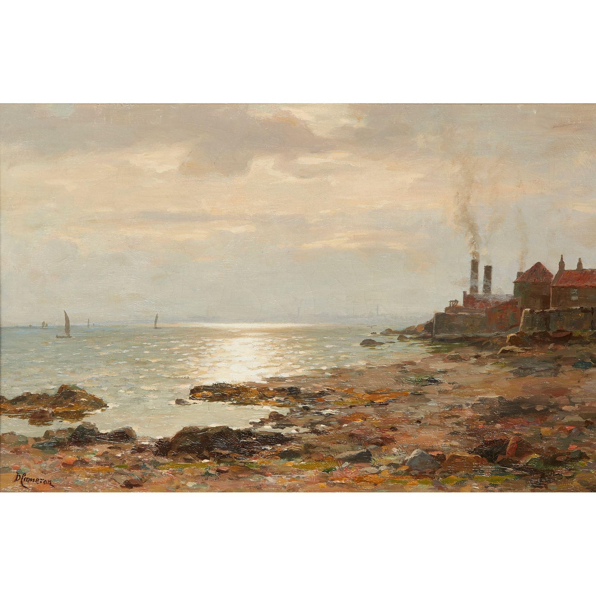 DUNCAN CAMERON (SCOTTISH 1837-1916) SUNSET ON THE EAST COAST