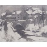 DAVID GAULD R.S.A (SCOTTISH 1865-1936) WINTER SNOW, DUNLOP