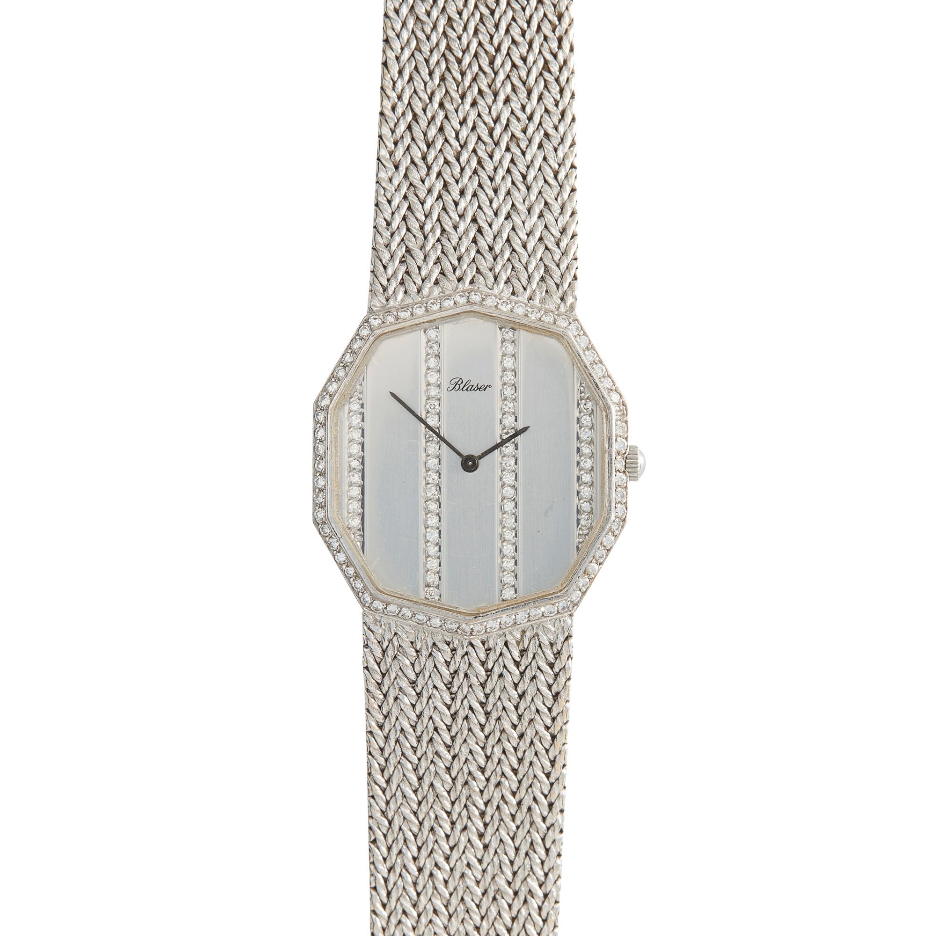 Blaser: A unisex white gold watch