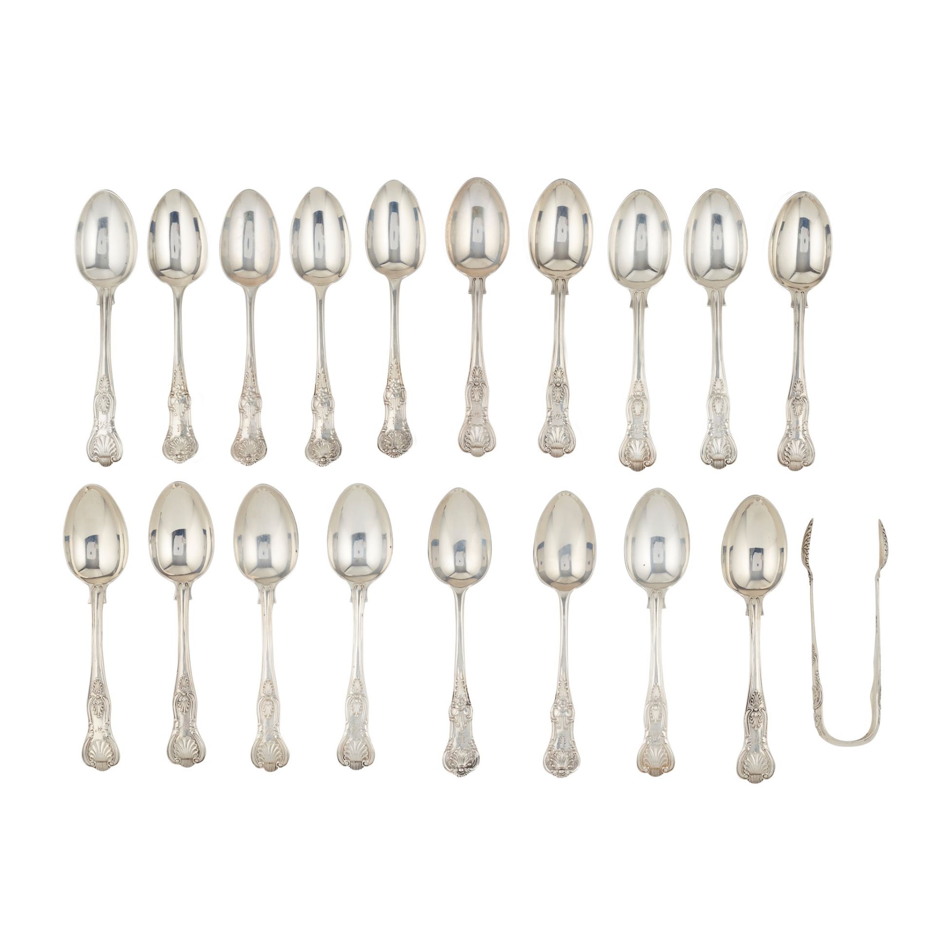 A matched set of twelve Victorian dessert spoons