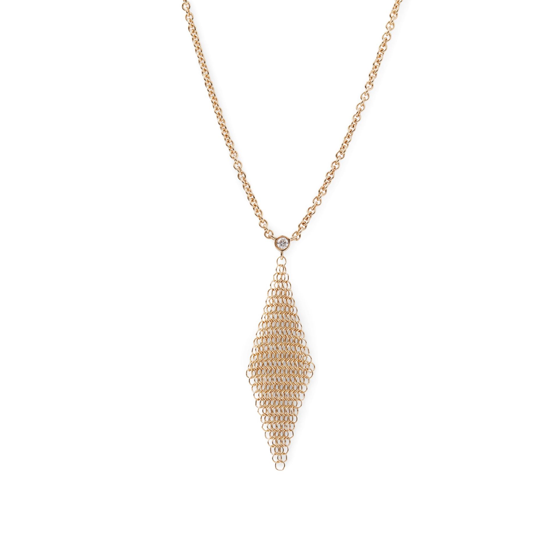 A diamond set mesh pendant, Elsa Peretti for Tiffany & Co