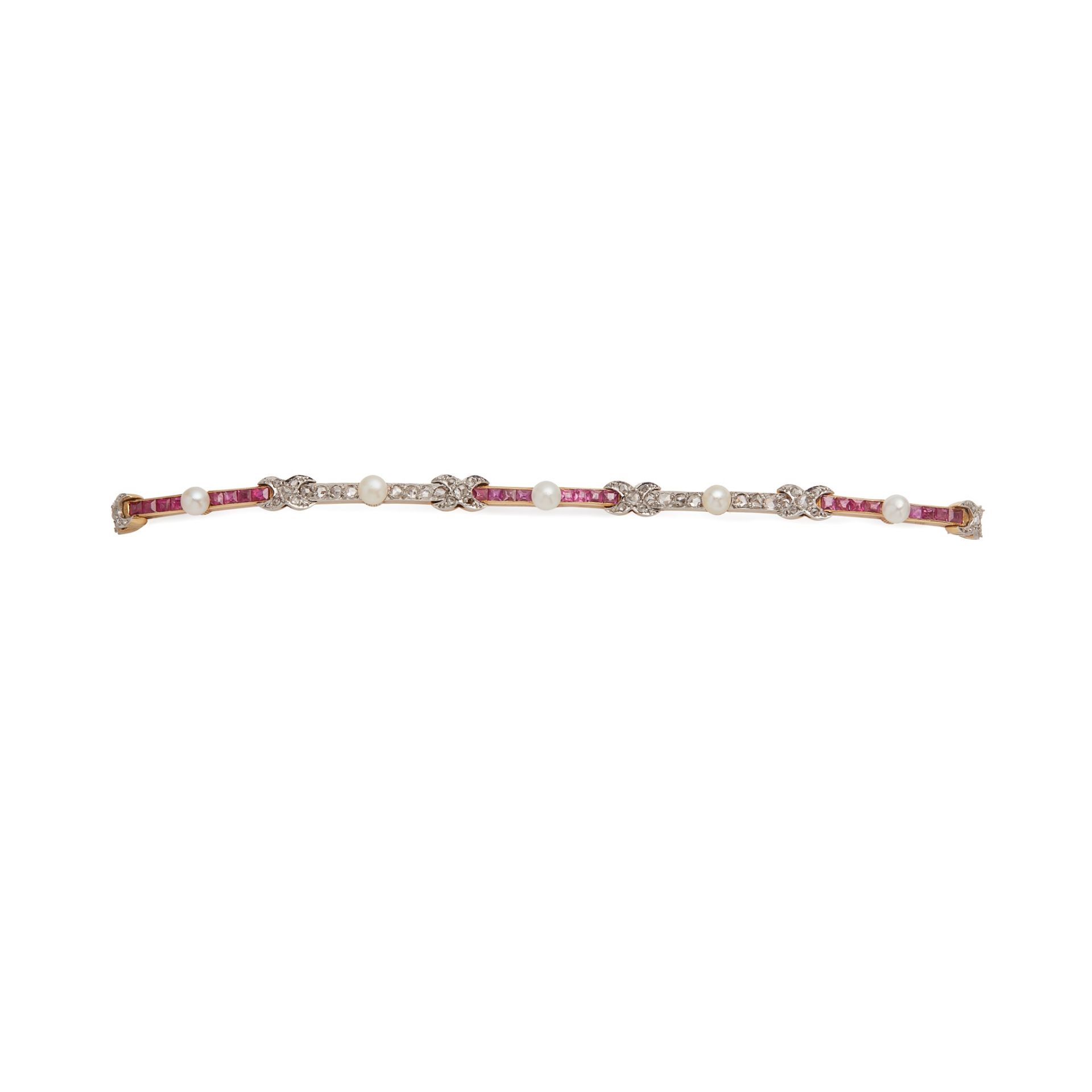 A diamond, ruby and pearl set bracelet - Image 2 of 3