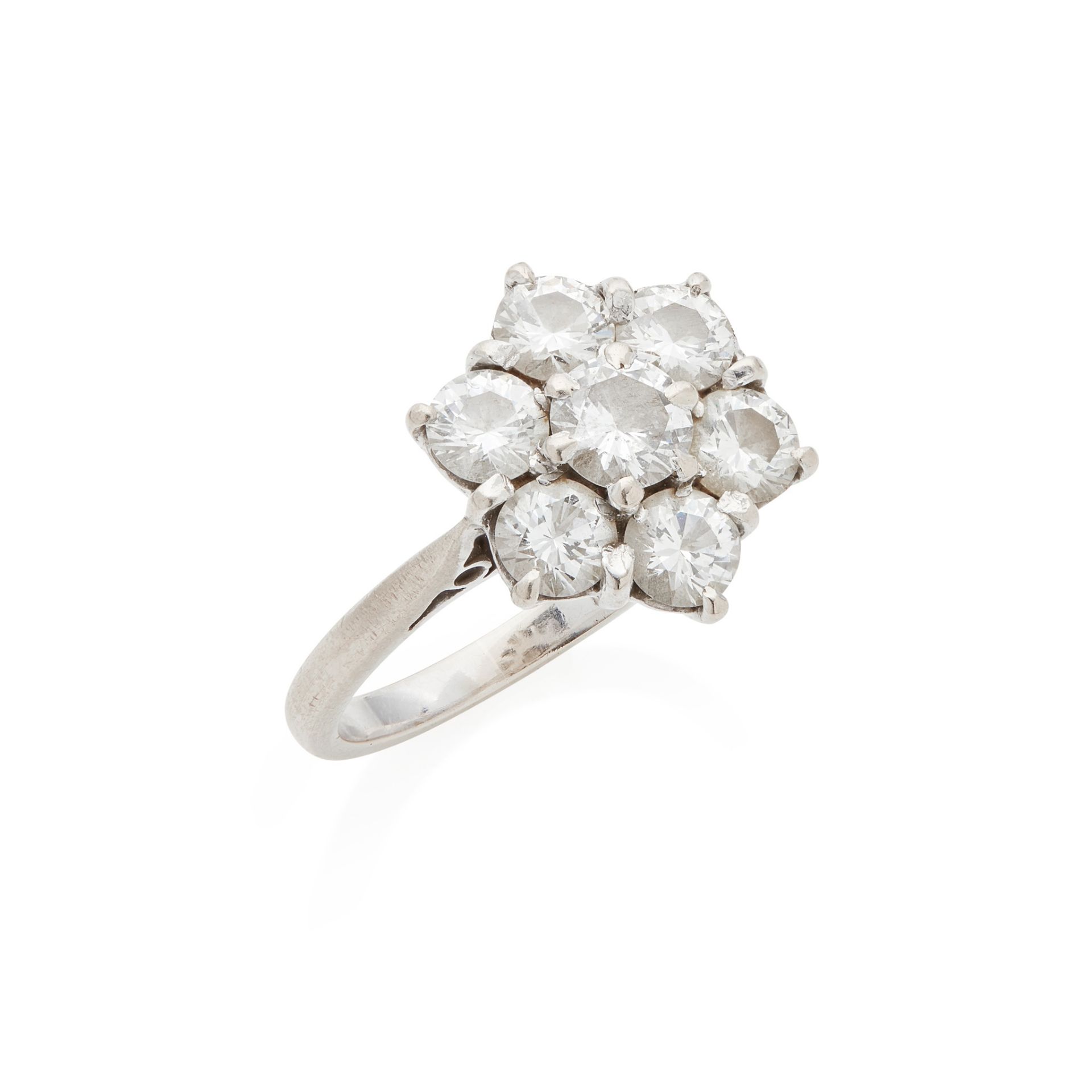 A diamond set cluster ring