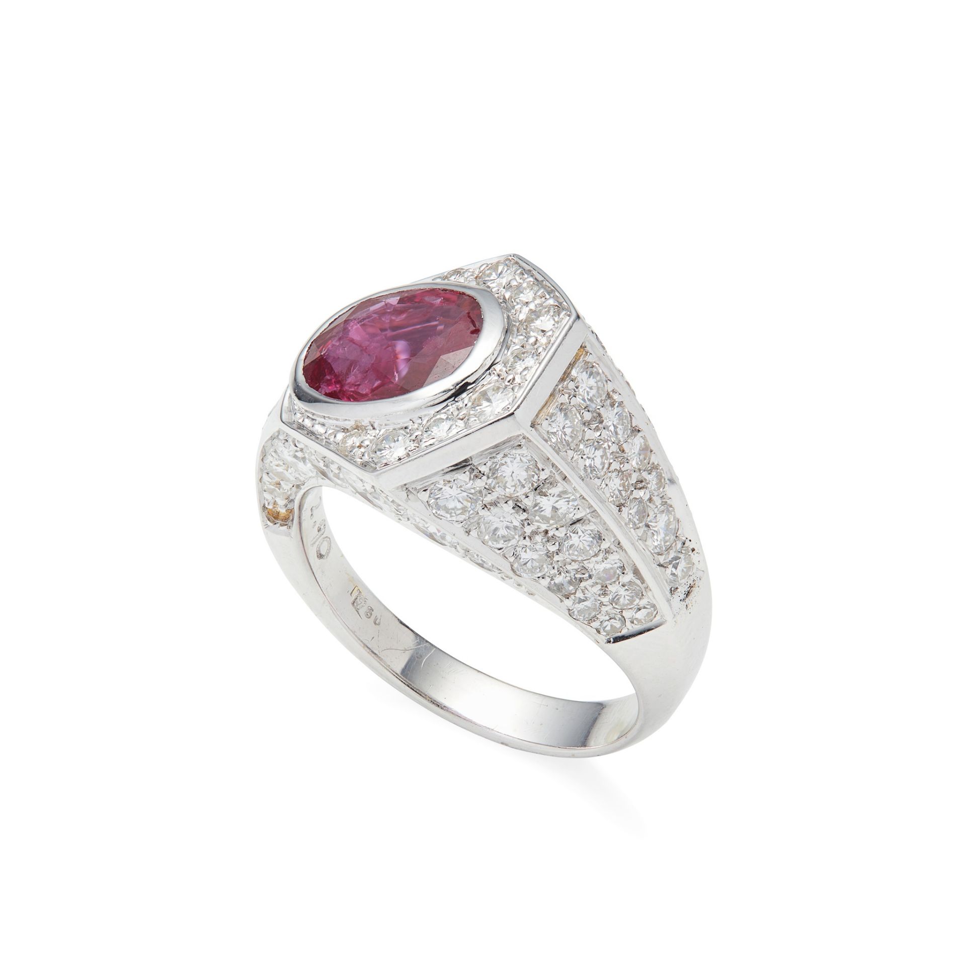 A ruby and diamond set cocktail ring - Image 2 of 2