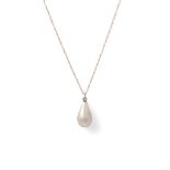 A natural pearl and diamond set pendant