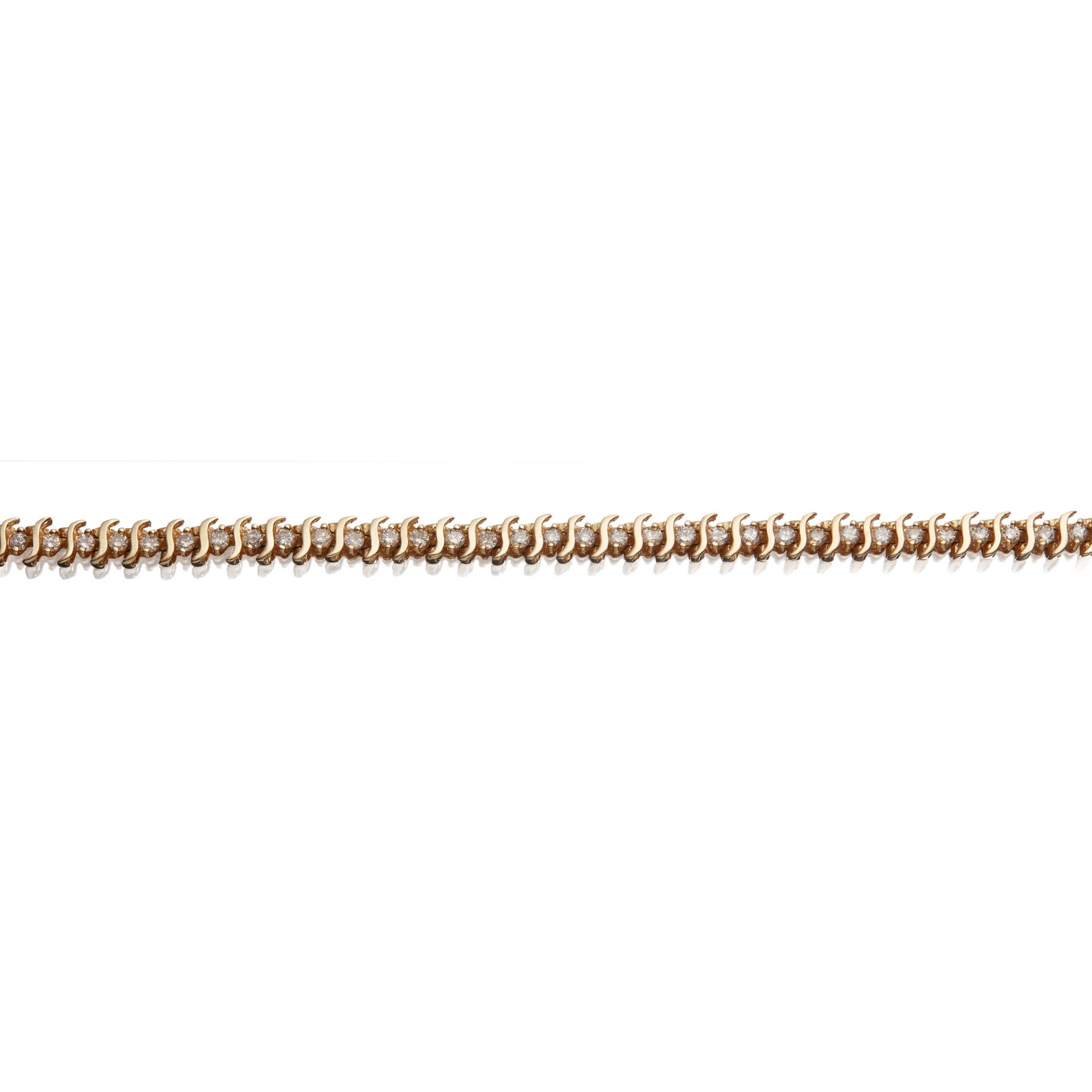 A diamond set line bracelet