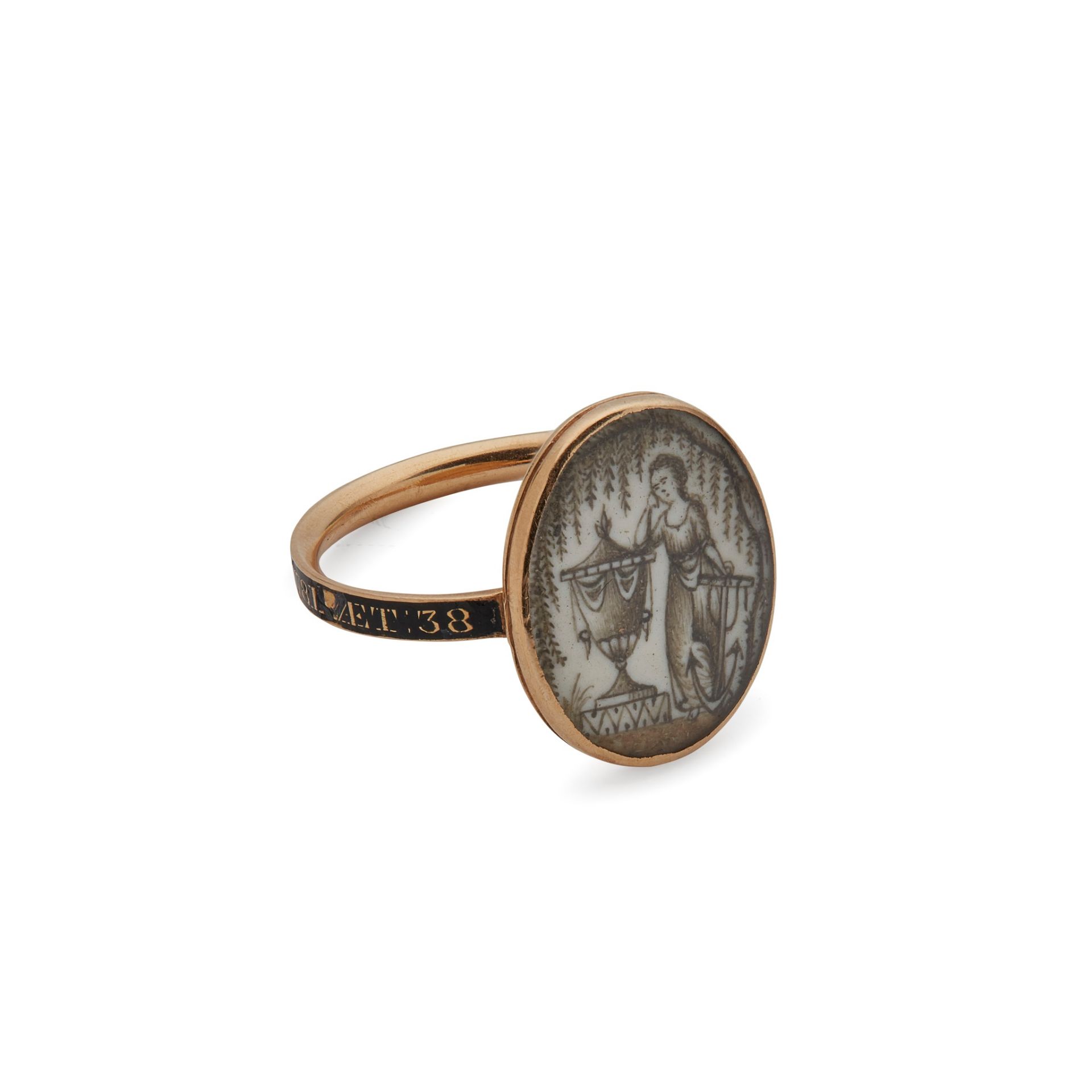 A late 18th Century mourning ring