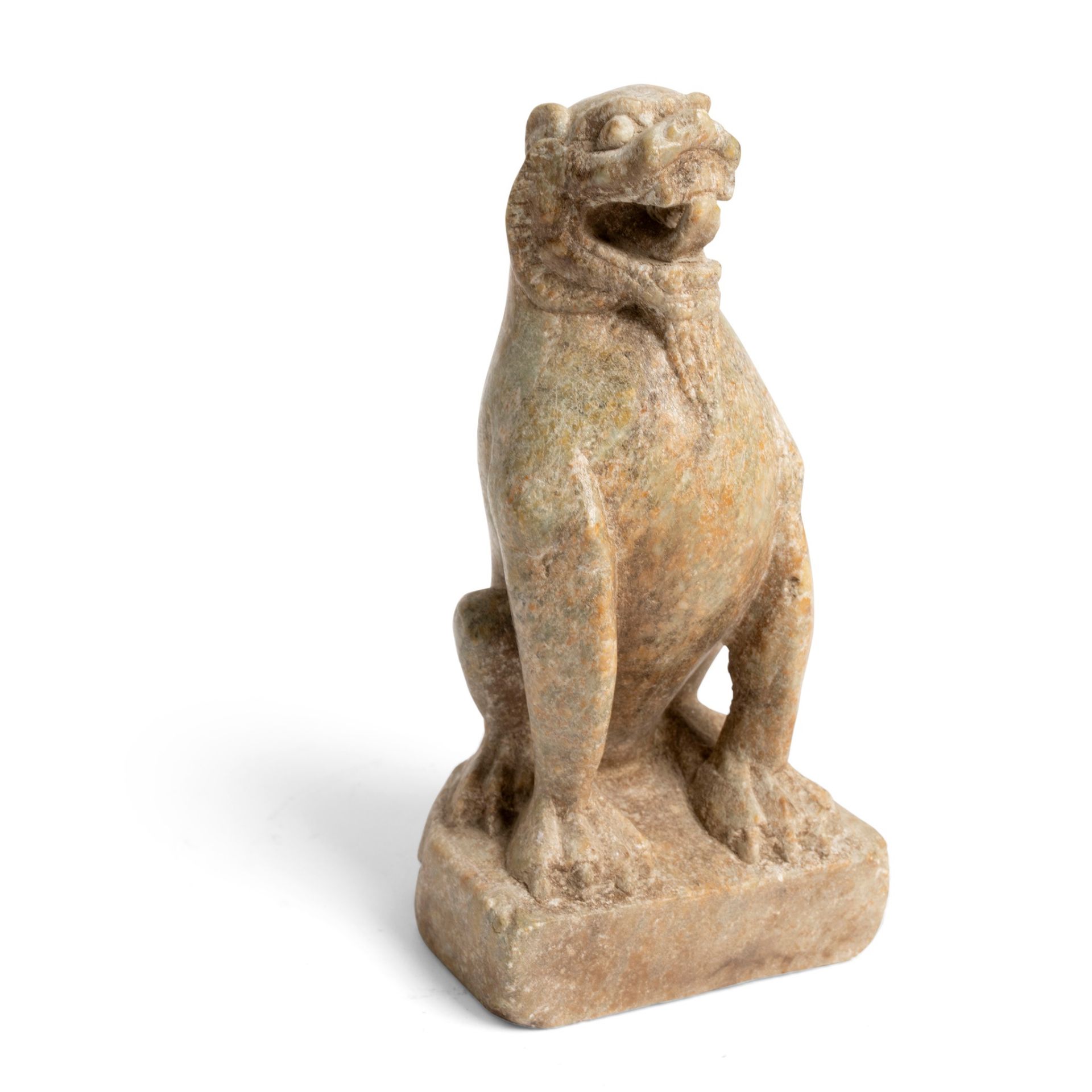 TANG STYLE STONE SEATED LION