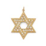 A diamond-set pendant Designed as a Star of David, set throughout with brilliant-cut diamonds(