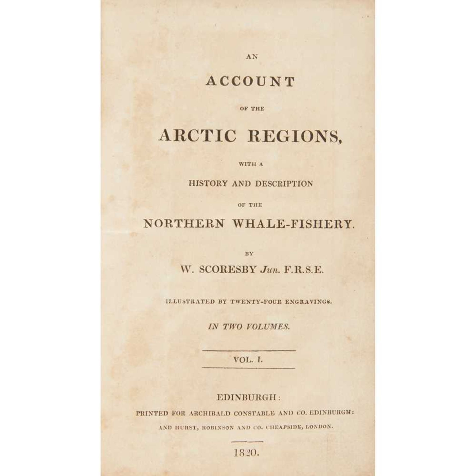 Scorsesby, William An Account of the Arctic Regions, with a History and Description of the - Bild 2 aus 2