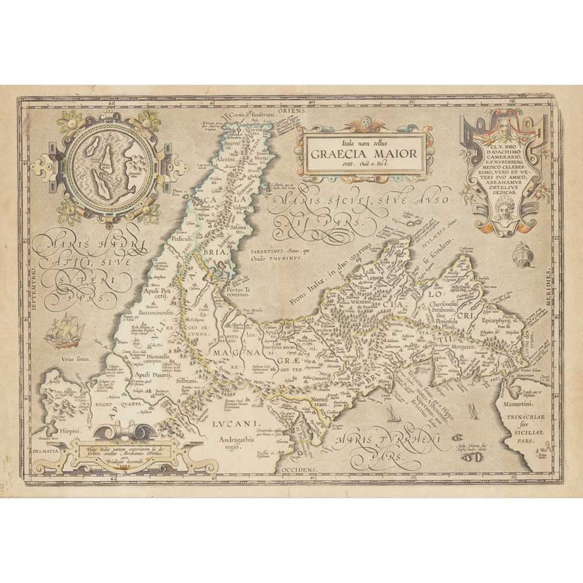 Greece & Denmark Two framed maps Homann, Johann Baptist Regni Daniae. [possibly Nuremberg, 1730?] 51