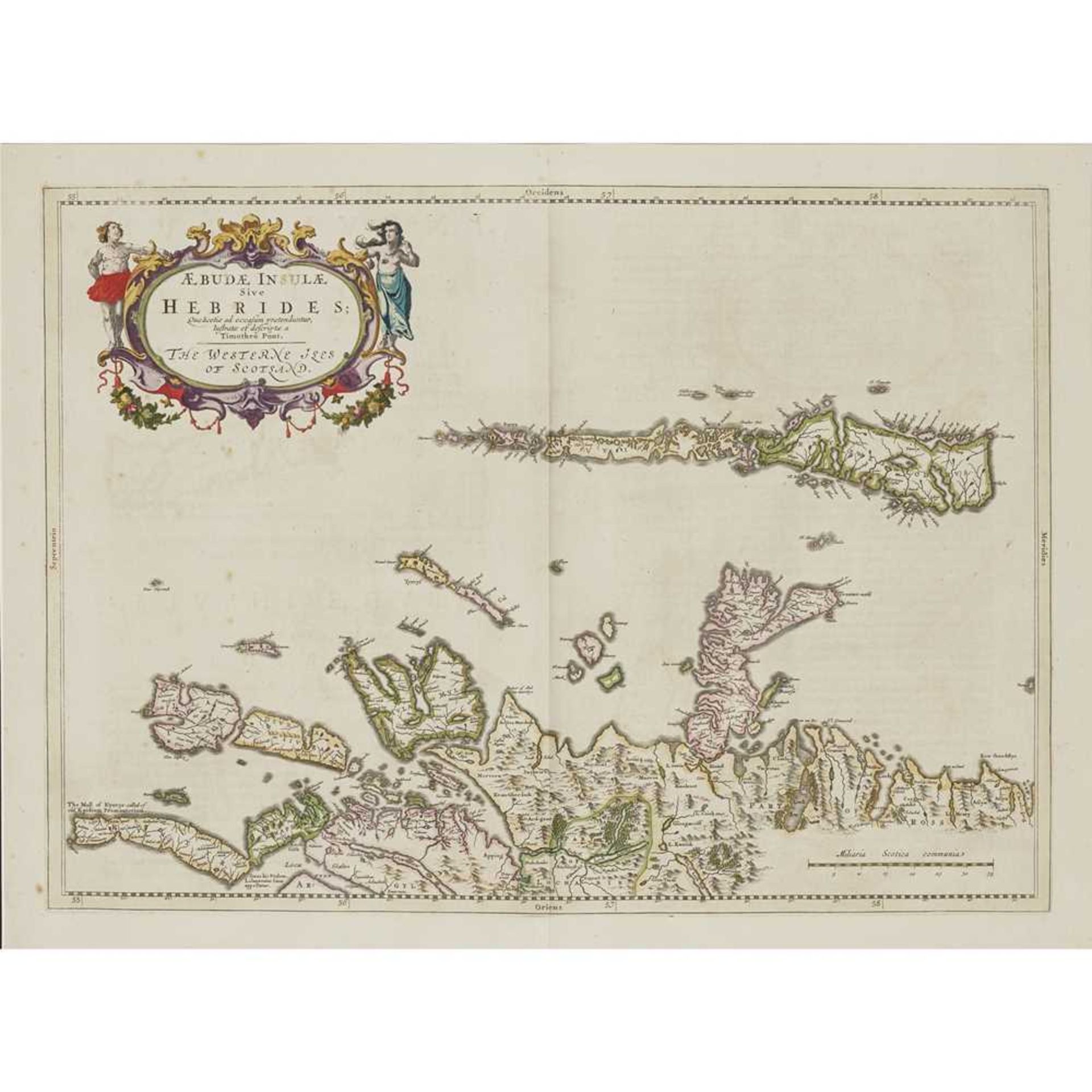 6 framed maps and 1 volume comprising Blaeu, Joan The Westerne Iles of Scotland. [Amsterdam, c. - Bild 17 aus 18