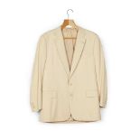 Suit worn by the late Sir Sean Connery Made by Hayward, London cream two-button suit jacket and