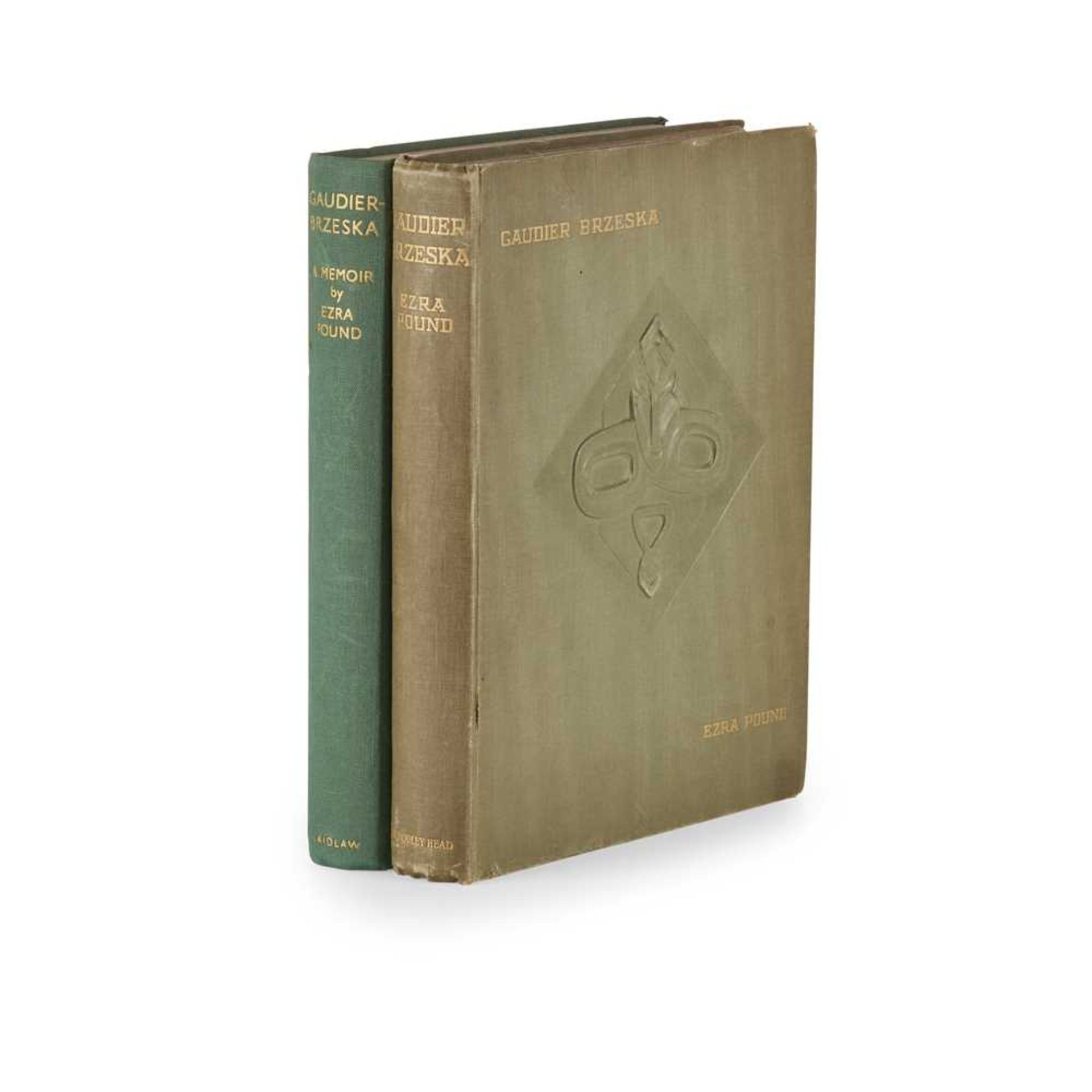 Pound, Ezra Gaudier-Brzeska London: John Lane, 1916. First edition, 4to, plates, original embossed