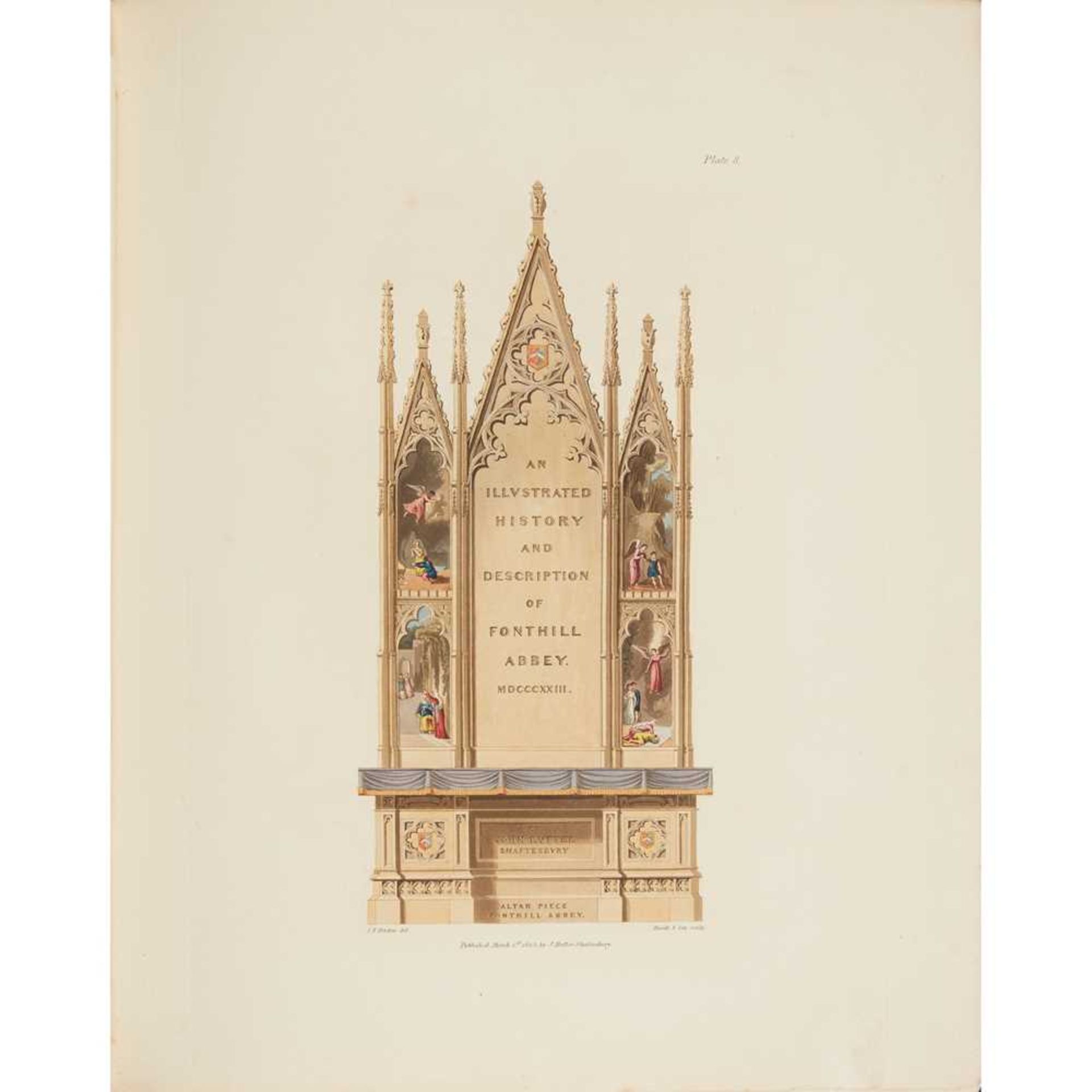 Rutter, John Delineations of Fonthill and its Abbey Shaftesbury: by the author, 1823. 4to, hand- - Image 2 of 2