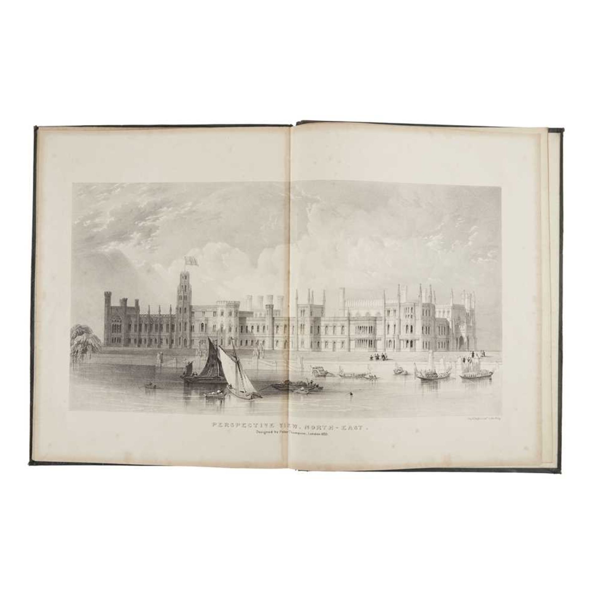 Thompson, Peter Designs for the proposed New Houses of Parliament London: Peter Thompson, 1836. 4to,