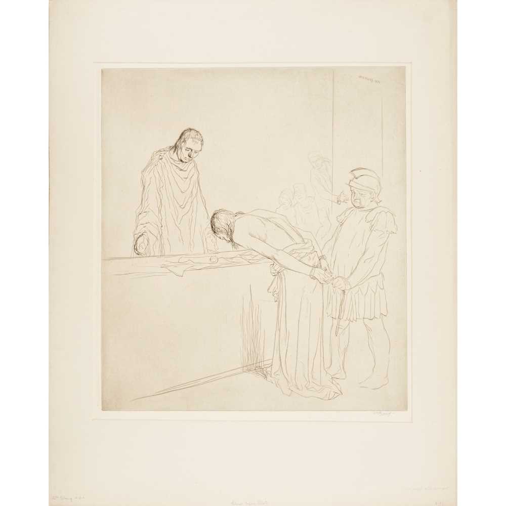 Strang, William Seven Biblical Etchings The Vision of the Prodigal Son, 1913, 52 x 43cm, signed in - Image 2 of 9