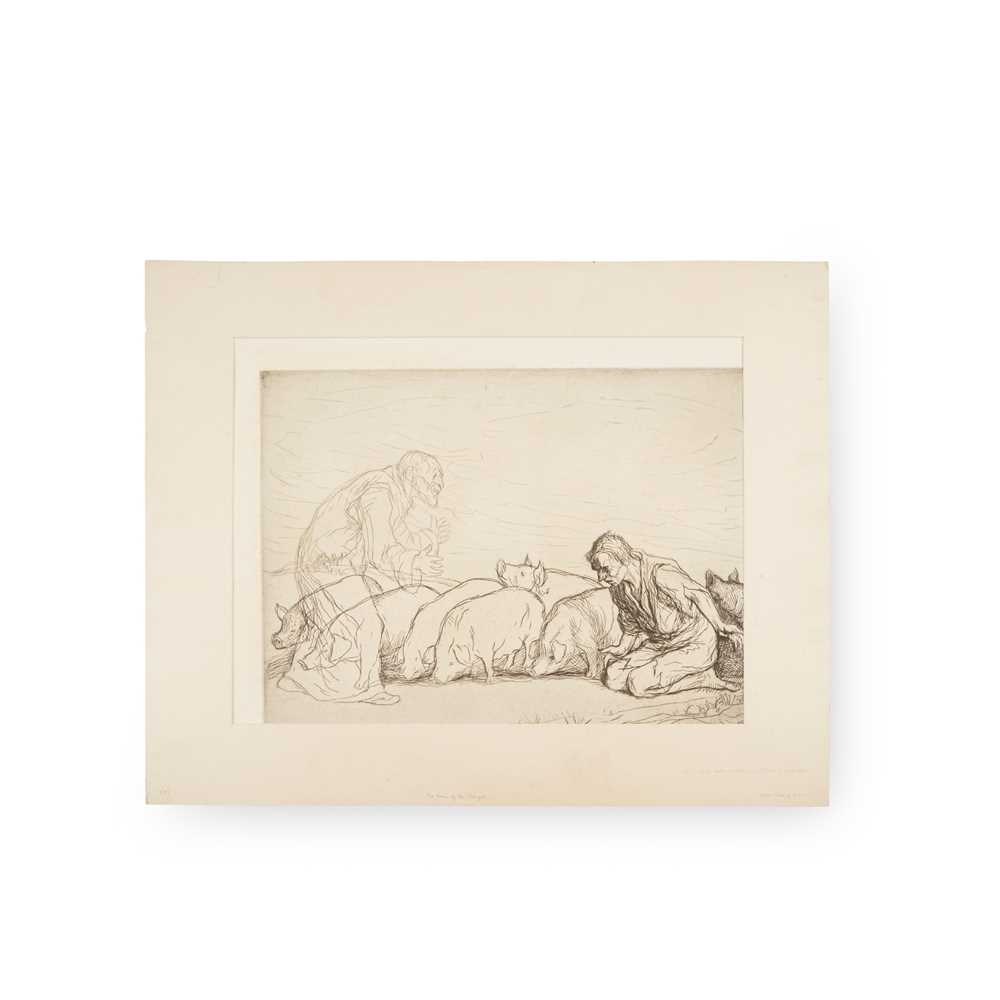 Strang, William Seven Biblical Etchings The Vision of the Prodigal Son, 1913, 52 x 43cm, signed in - Image 7 of 9