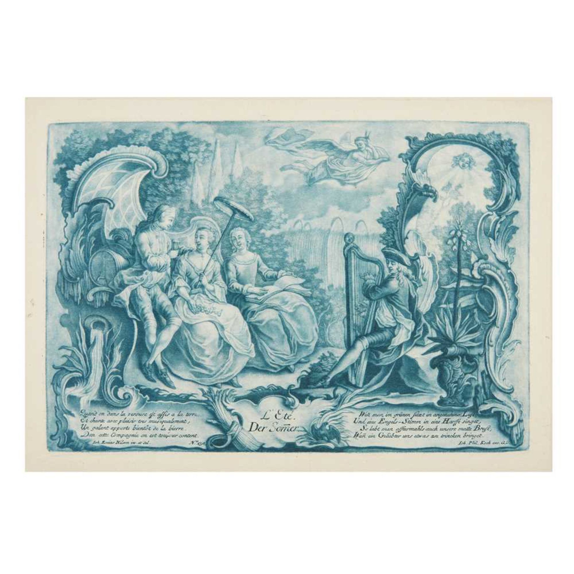 Nilson, Johann Esaias (1721-1788) The Seasons [Four Seasons:] Le Printemps/Der Frühling; L'Eté/Der - Image 4 of 4