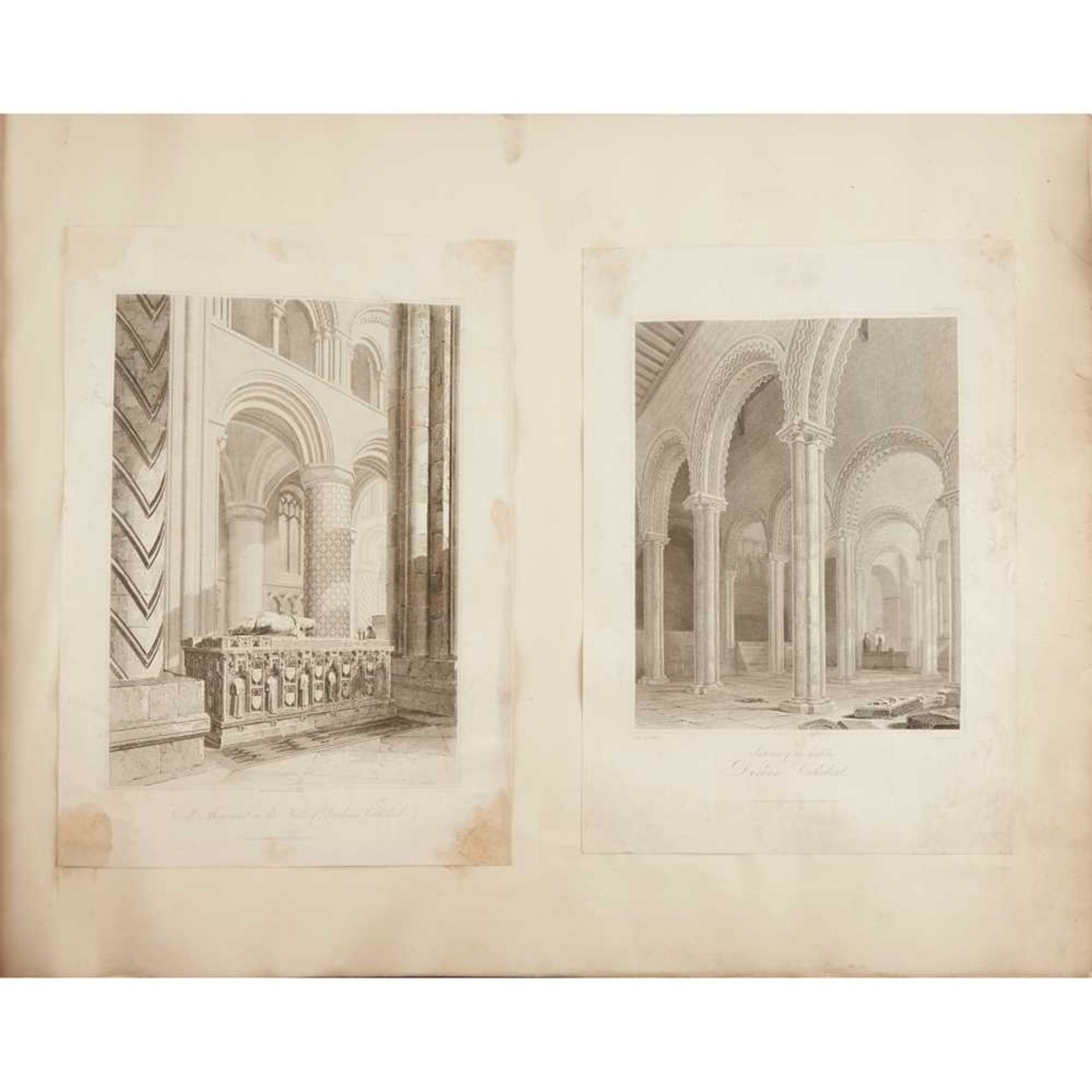 Durham, Bambrough Castle, &c. original drawings, lithographs &c including Buckler, John Large ink - Image 3 of 4