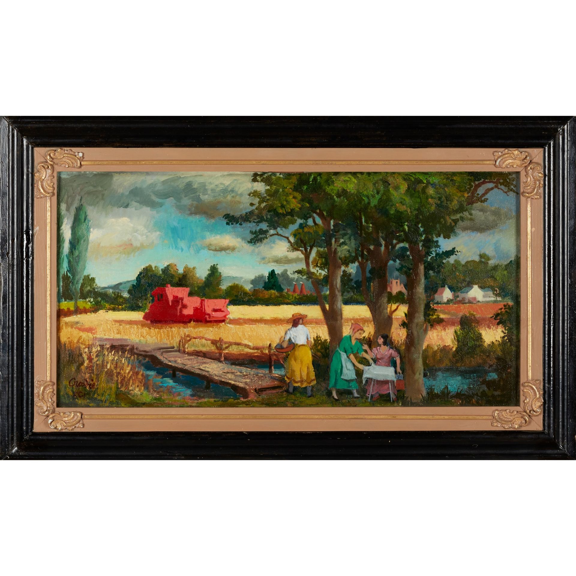 § WILLIAM CROSBIE R.S.A. (SCOTTISH 1915-1999) HAMPSHIRE HARVEST - Image 2 of 3