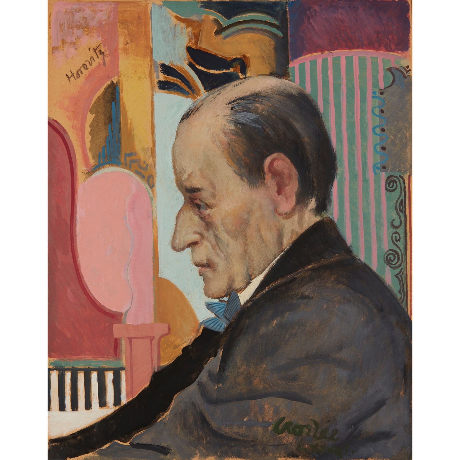 § WILLIAM CROSBIE R.S.A. (SCOTTISH 1915-1999) PORTRAIT OF HOROWITZ (THE COMPOSER)