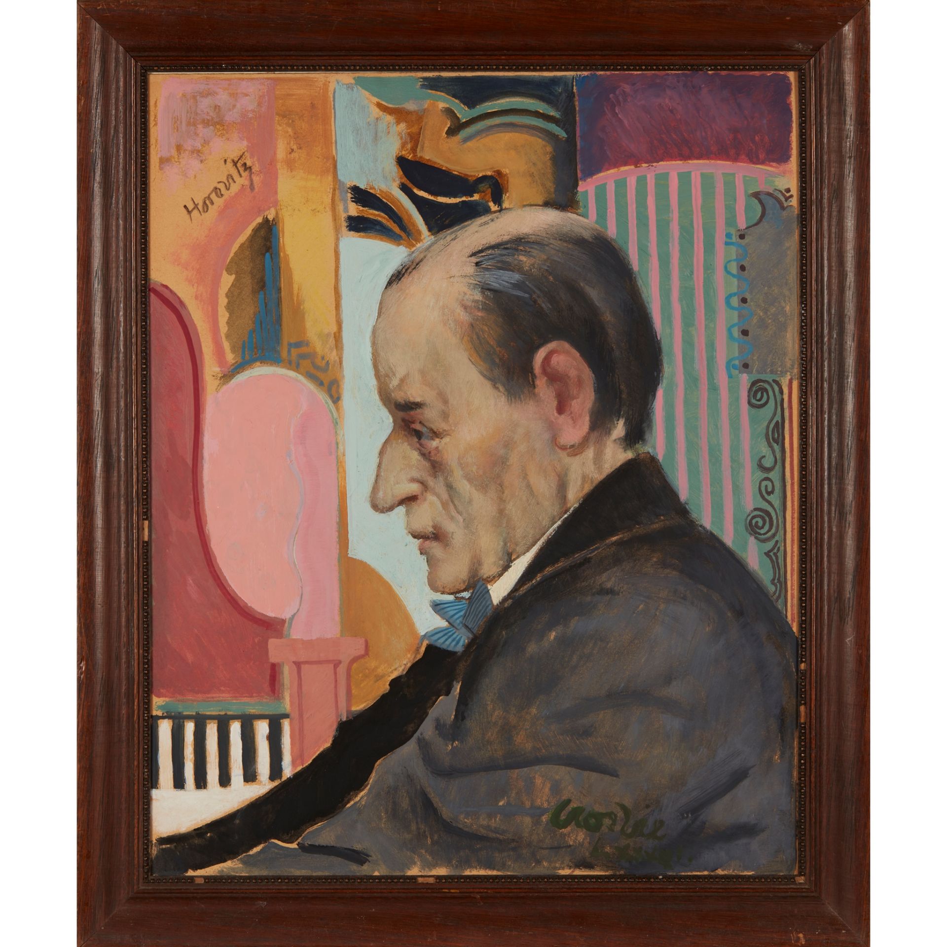 § WILLIAM CROSBIE R.S.A. (SCOTTISH 1915-1999) PORTRAIT OF HOROWITZ (THE COMPOSER) - Image 2 of 3