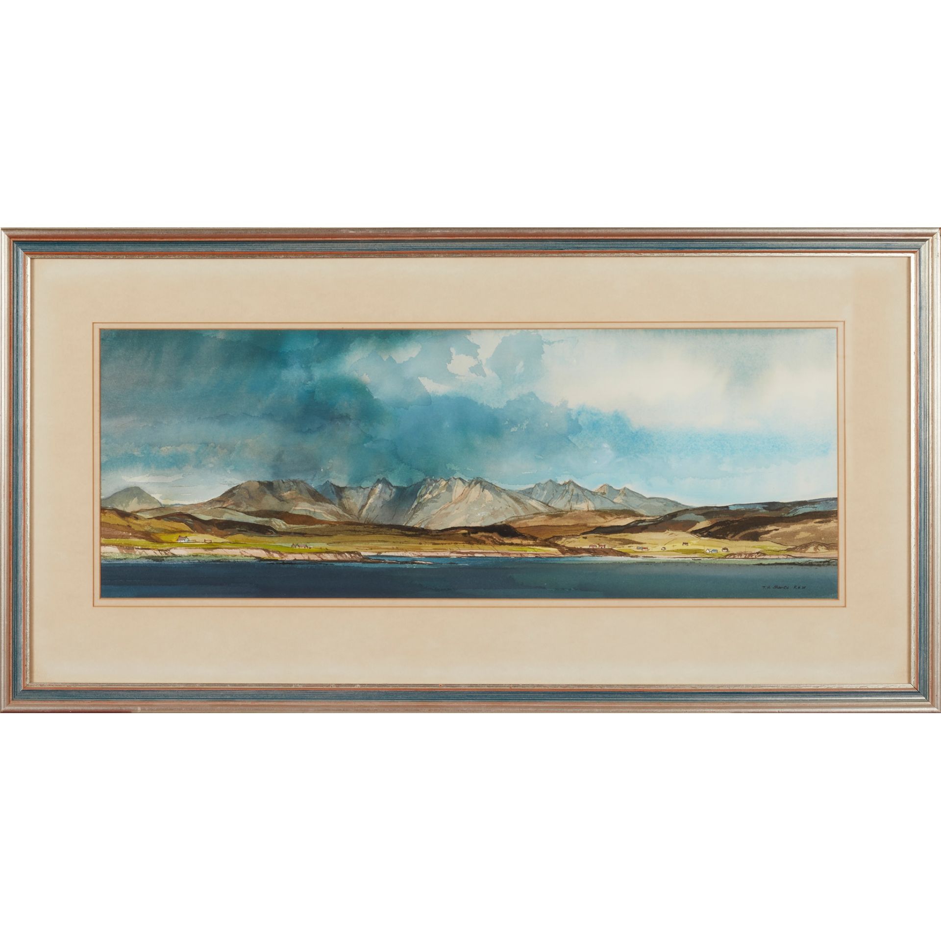 § TOM SHANKS R.S.W., R.G.I (SCOTTISH 1921-2020) THE CUILLIN HILLS FROM ROAG - Image 2 of 3