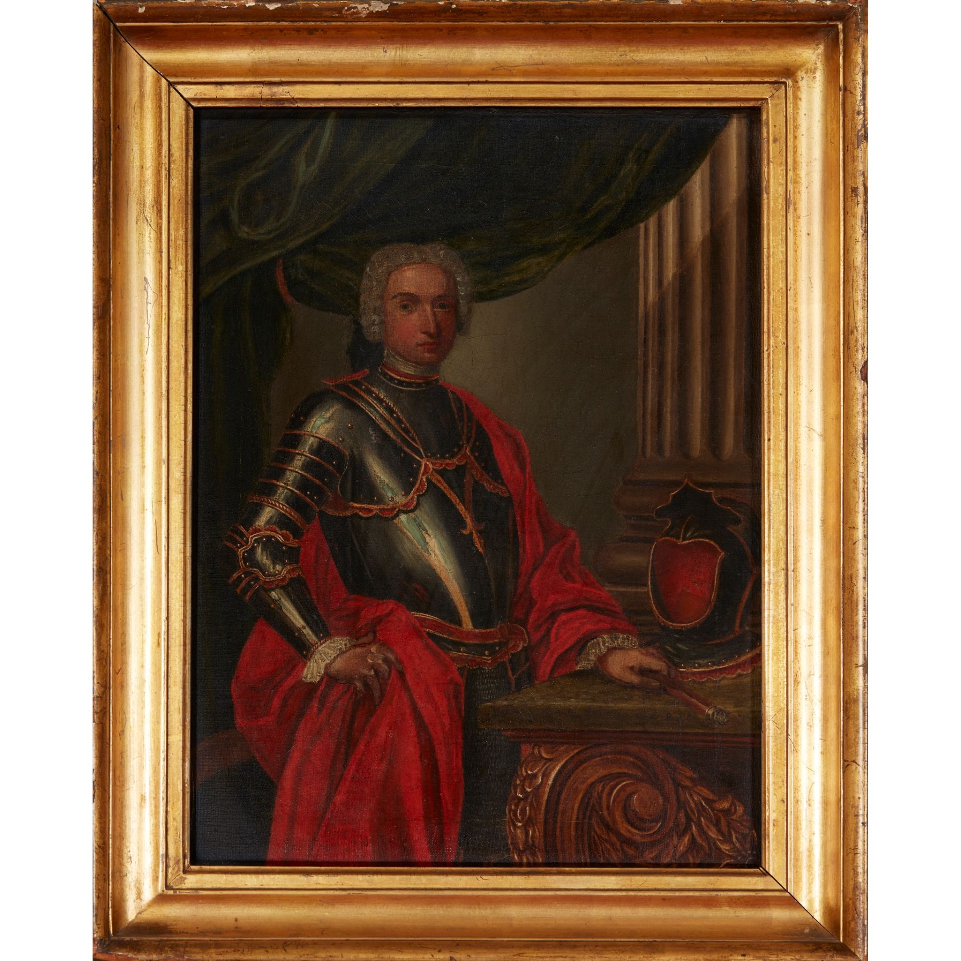 18TH CENTURY CONTINENTAL SCHOOL THREE-QUARTER LENGTH PORTRAIT OF A MAN IN ARMOUR - Image 2 of 3