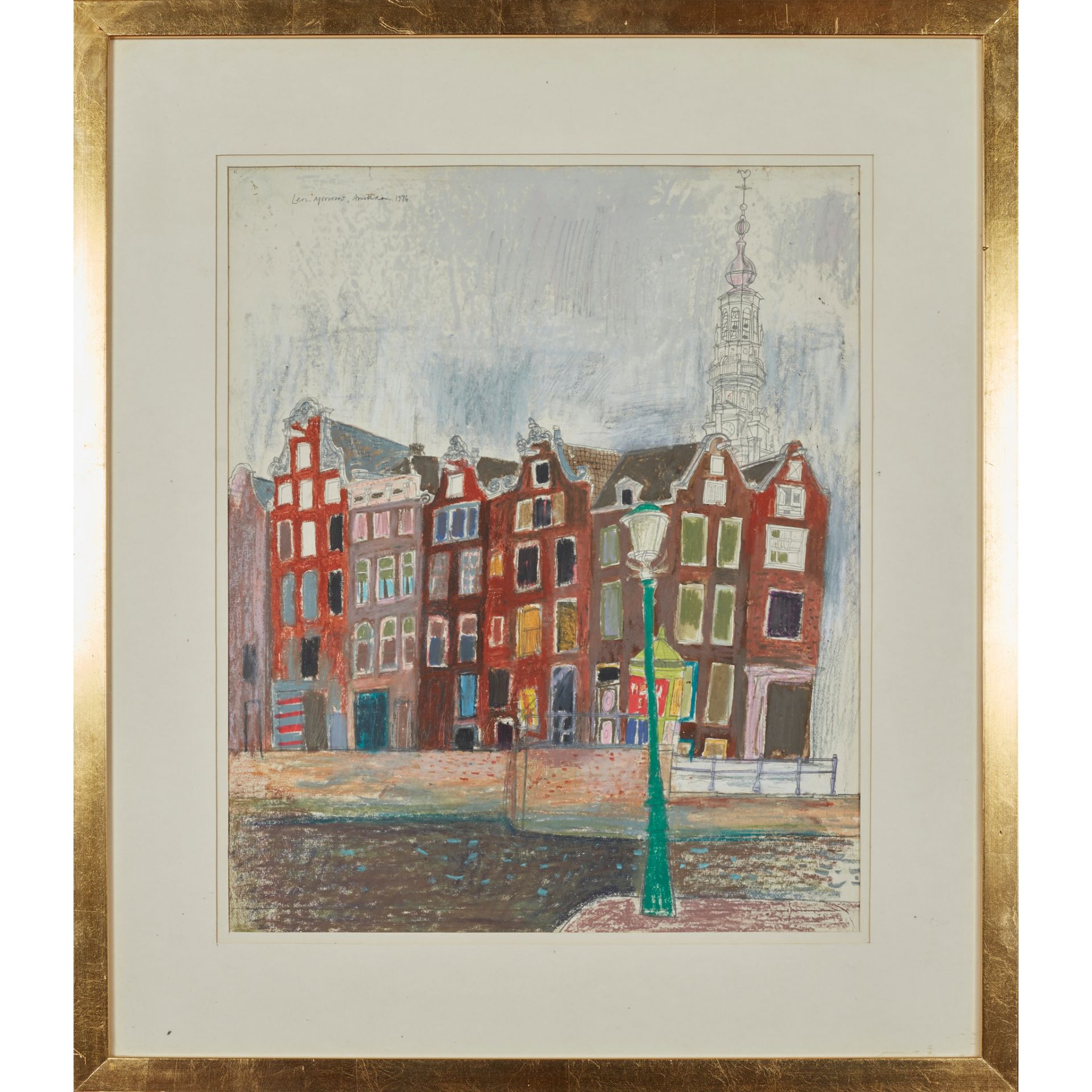§ LEON MORROCCO A.R.S.A (SCOTTISH 1942-) STREETS NEAR REMBRANDT'S HOUSE, AMSTERDAM - Image 2 of 3