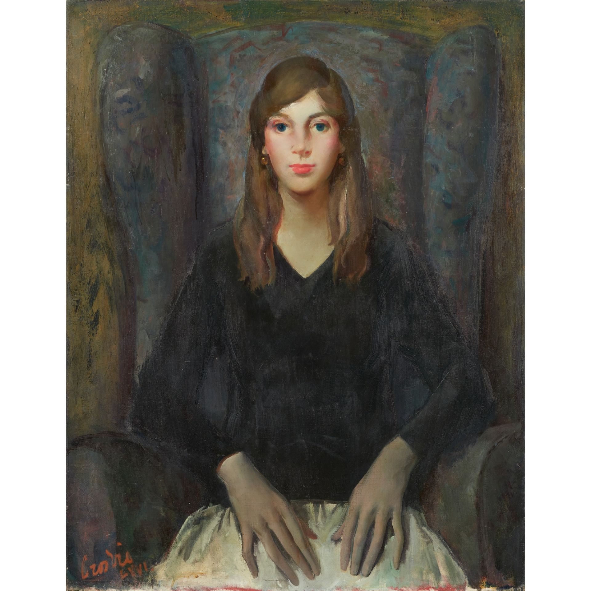 § WILLIAM CROSBIE R.S.A. (SCOTTISH 1915-1999) PORTRAIT OF PAULINE