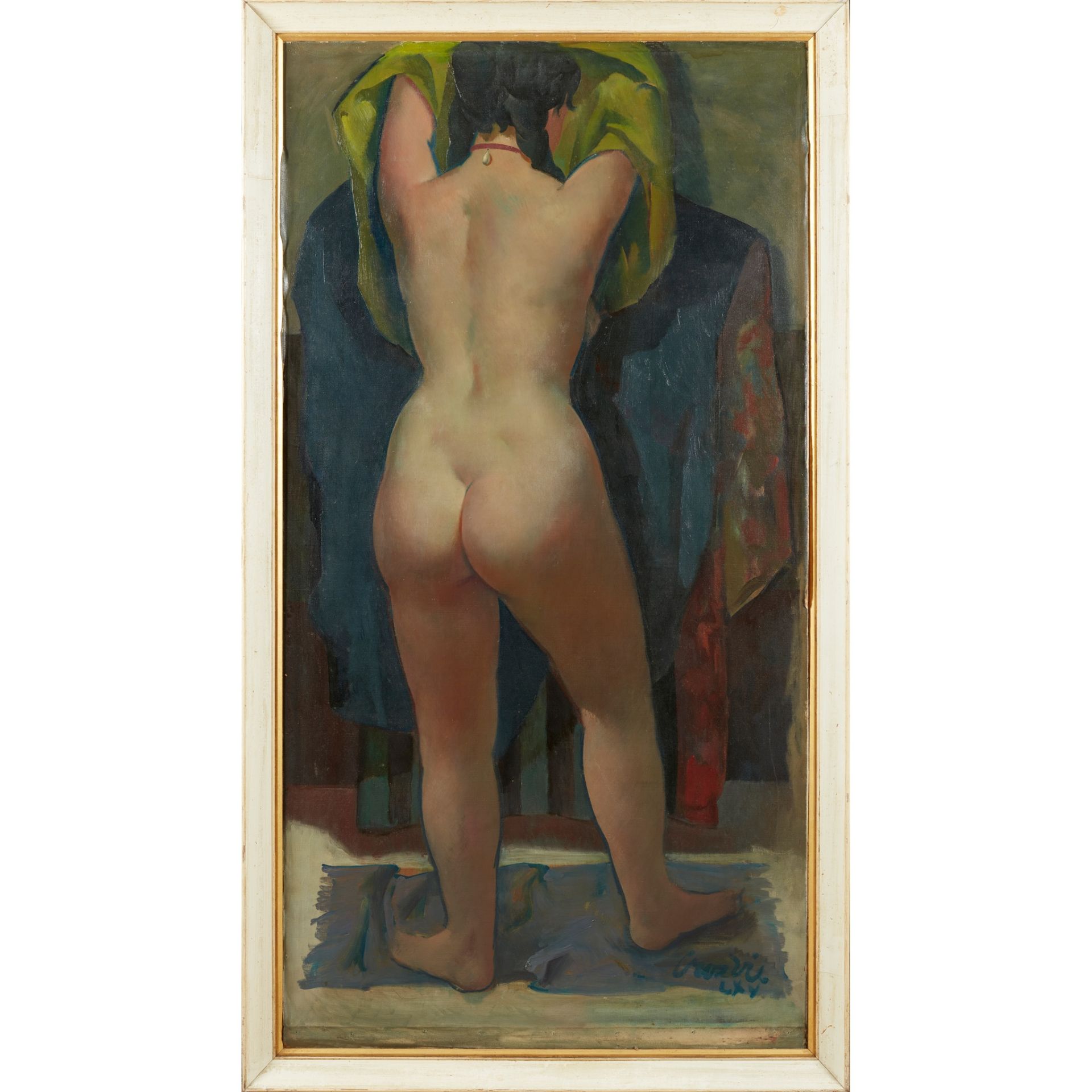 § WILLIAM CROSBIE R.S.A. (SCOTTISH 1915-1999) TALL NUDE (WITH RED CHOKER) - Image 2 of 3