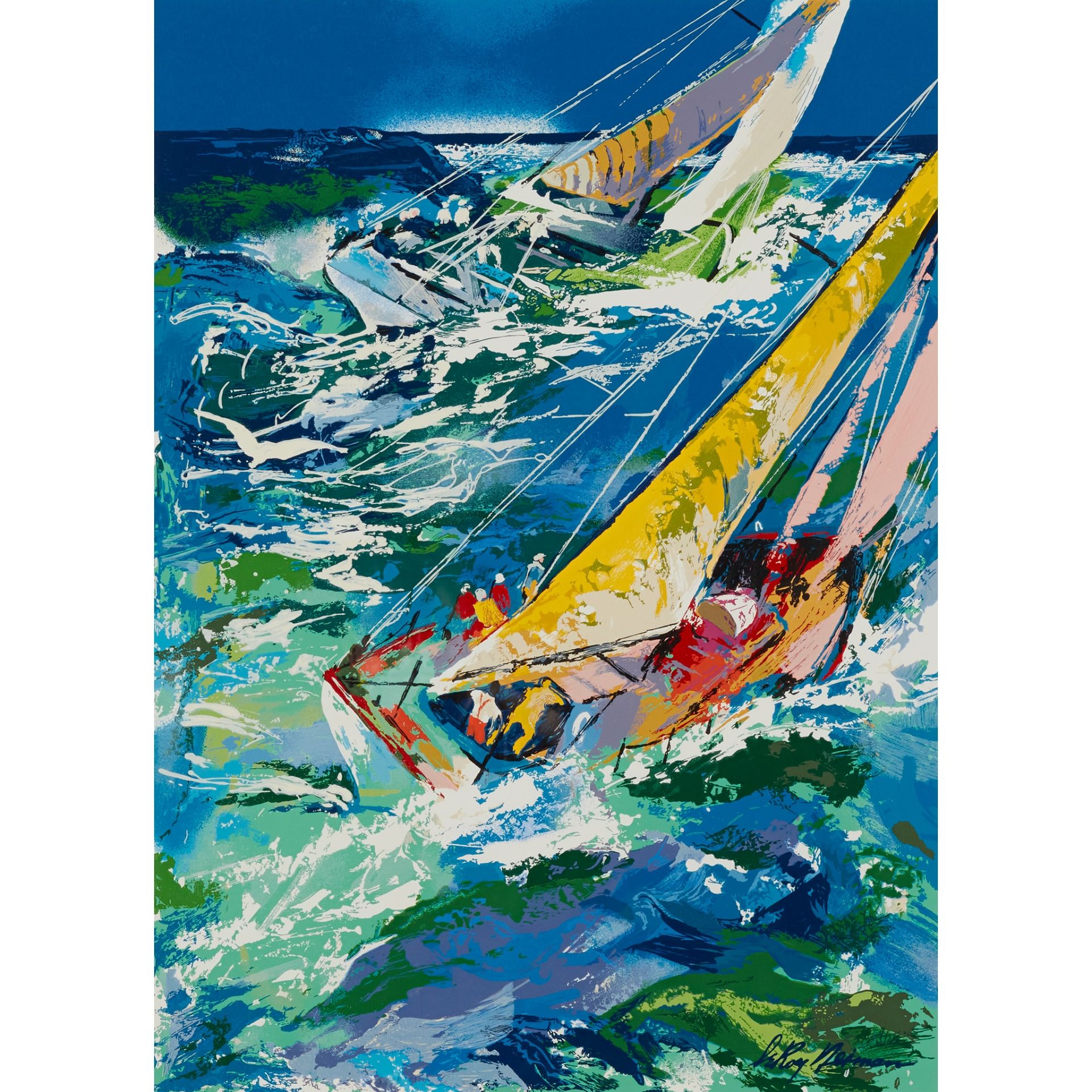 LEROY NEIMAN (AMERICAN b.1921-d.2012) HIGH SEAS SAILING