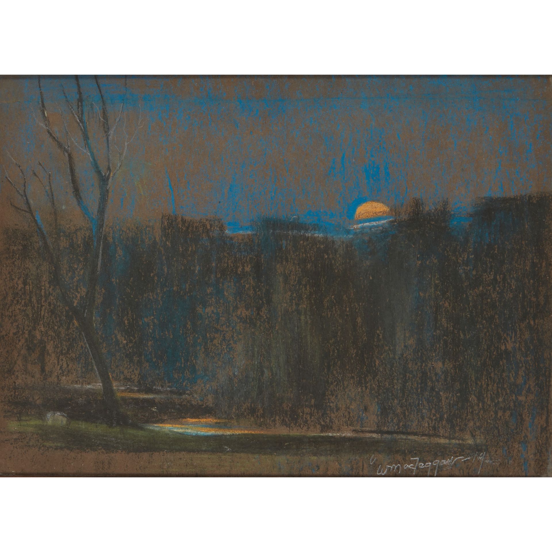 § SIR WILLIAM MACTAGGART P.R.S.A., R.A., F.R.S.E., R.S.W. (SCOTTISH 1903-1981) MOONRISE