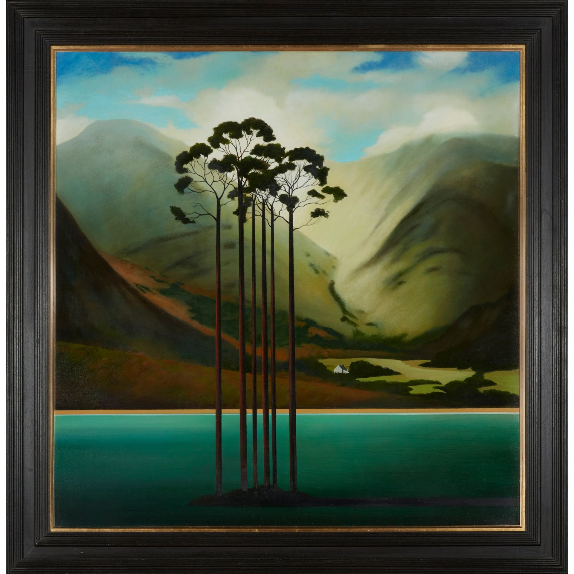 § LOUIS SINCLAIR MCNALLY (SCOTTISH 1963-) UNTITLED (LOCHSIDE COPSE OF TREES) - Image 2 of 3