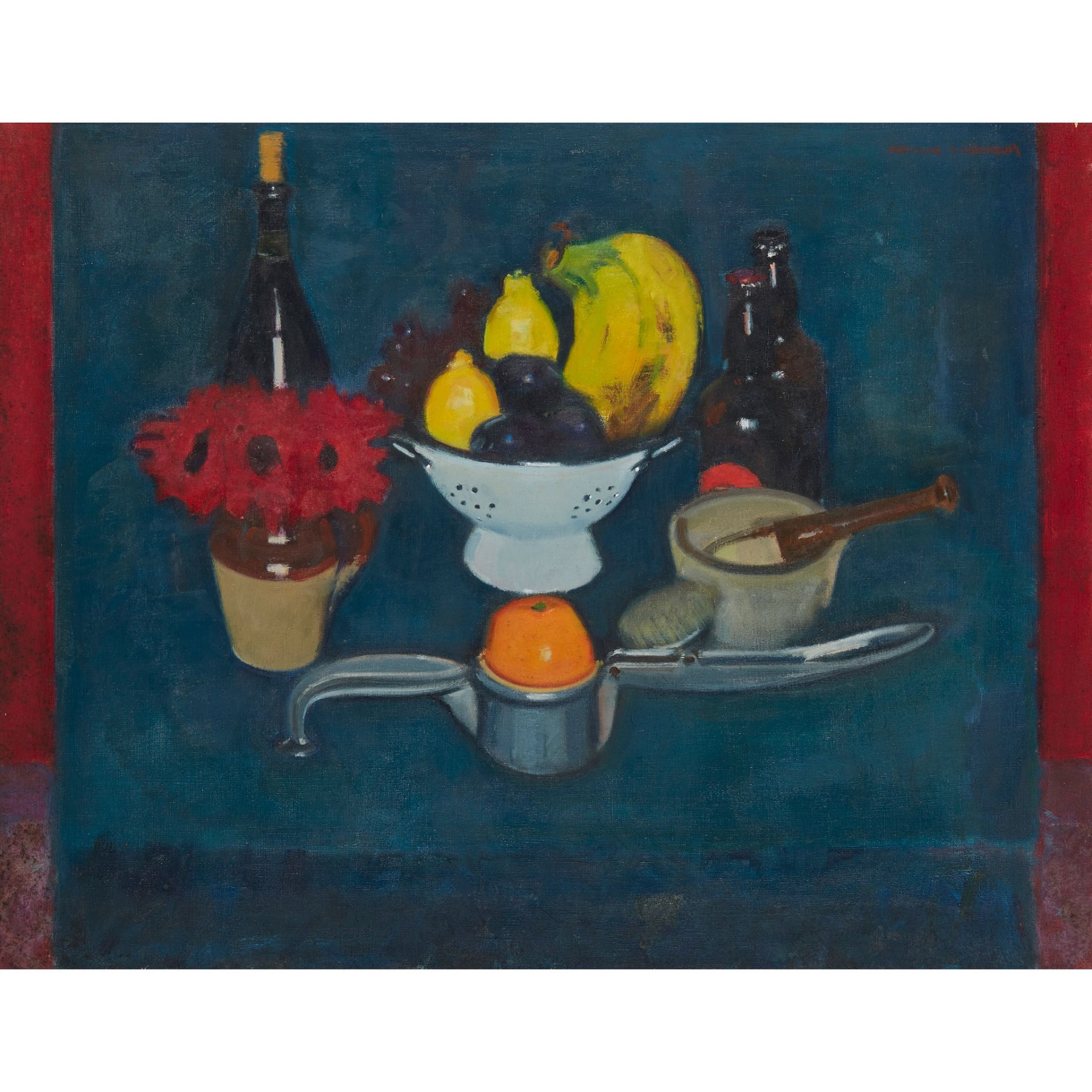 § NORMAN KIRKHAM R.G.I. (SCOTTISH 1936-2021) STILL LIFE WITH BANANAS