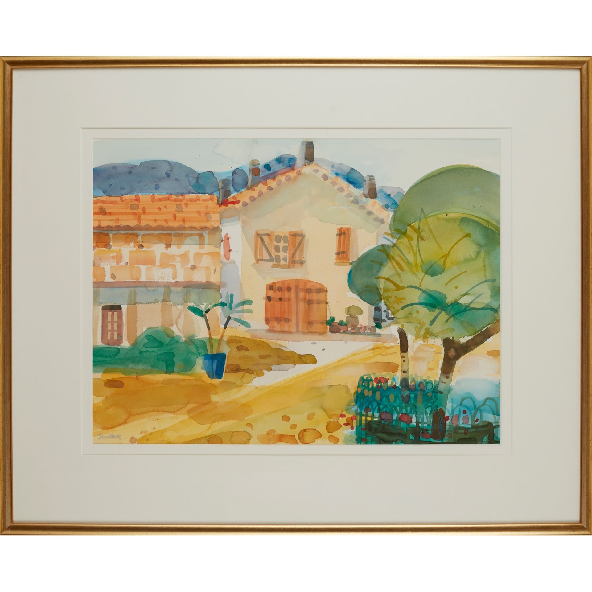 § GLEN SCOULLER R.S.W., R.G.I. (SCOTTISH 1950-) THE FARM HOUSE, SEILLANDS - Image 2 of 3