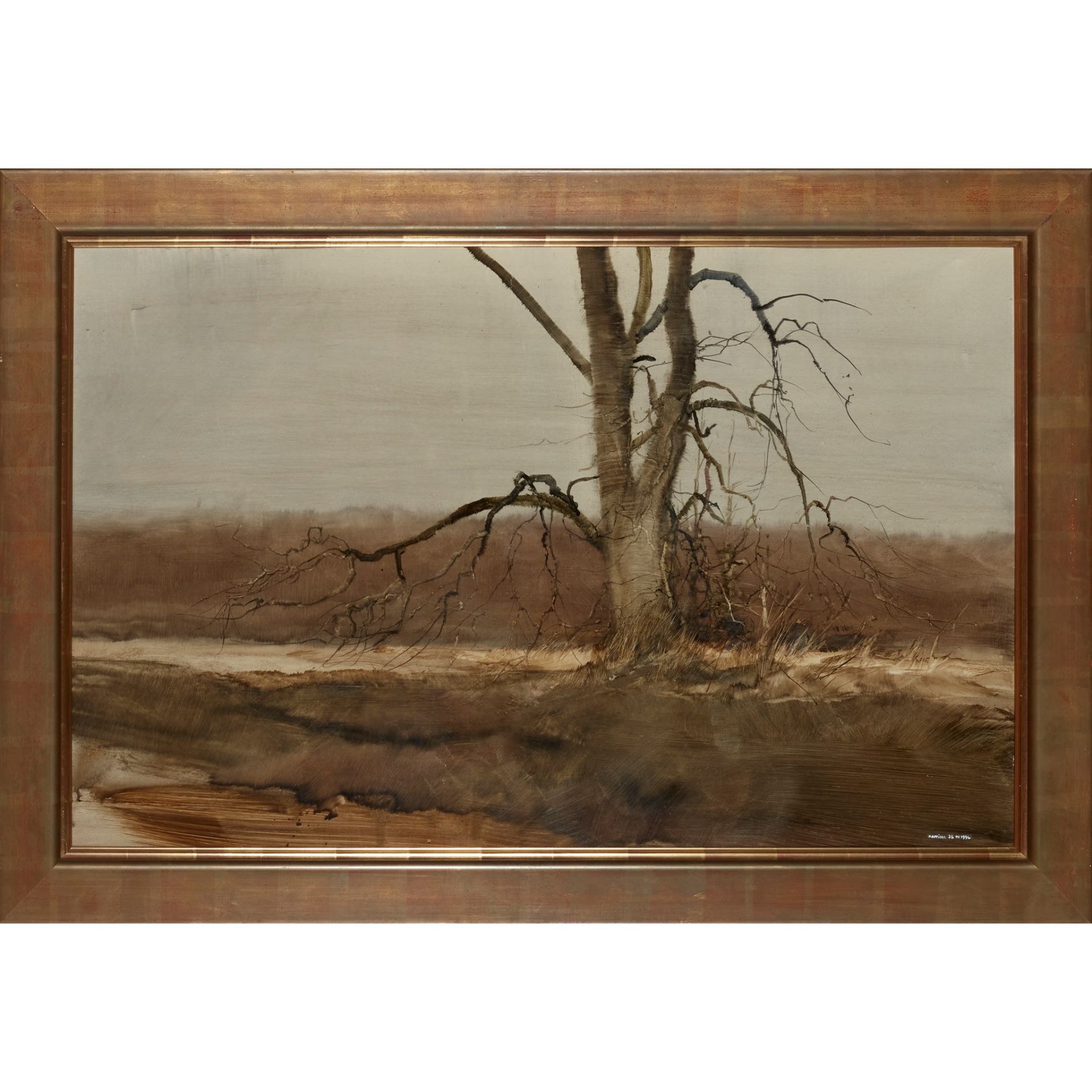 § JAMES MORRISON R.S.A., R.S.W., L.L.D. (SCOTTISH 1932-2020) TREE AND WINTER GRASS, 1994 - Bild 3 aus 4