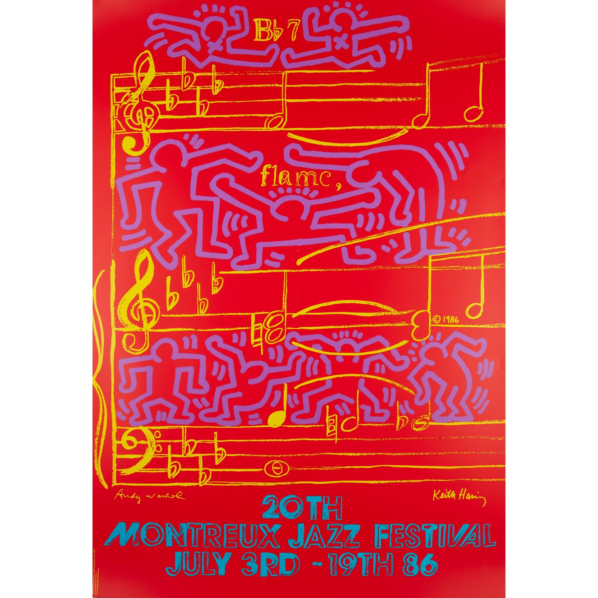 ANDY WARHOL (AMERICAN 1928-1987) AND KEITH HARING (AMERICAN 1958-1990) MONTREUX JAZZ FESTIVAL -